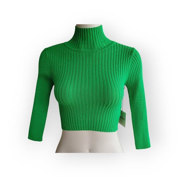 Revolve Superdown Milenka Ribbed Crop Sweater XS - Picture 7 of 15